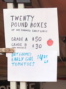 Twenty Lb Box of Tomatoes Sold at A and B Grades. 